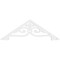 Ekena Millwork Pitch Finley Architectural Grade PVC Gable Pediment, 36"W x 12"H x 1"P (8/12) GPP036X012X100FIN - alternate 2